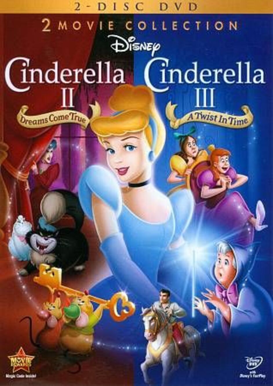 Cinderella II: Dreams Come True/Cinderella III: A Twist in Time (DVD, 2012,...